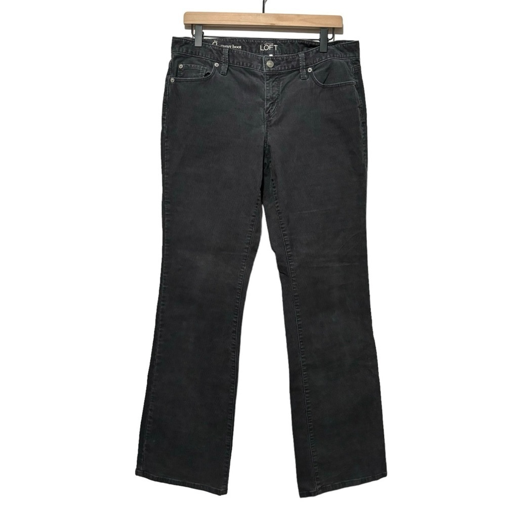 Loft Ann Taylor Gray Corduroy Curvy Boot Pants Women’s Size 29/8